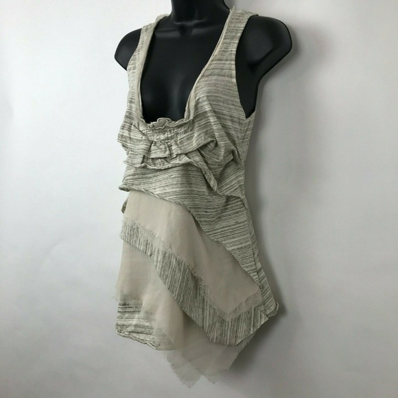 Anthropologie C. Keer Asymmetrical Ruffle Blouse S - Picture 3 of 8